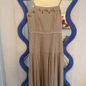 Fendi Light Beige Perforated Dress